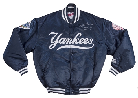 1998 Willie Randolph Game Used and Signed New York Yankees World Series Cold Weather Jacket (Randolph LOA)